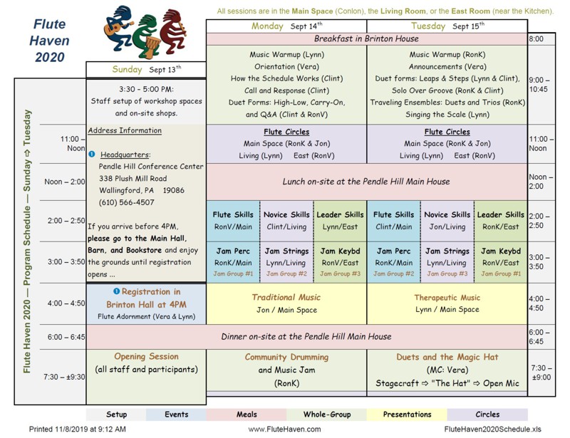 Flute Haven 2020 Schedule - Page 1